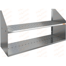 Полка нержавеющая настенная двойная перфорированная  HICOLD  НПД-12/3 П