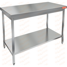 Стол нержавеющий разделочный центральный с полкой  HICOLD  НСО-12/7П
