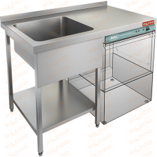 Ванна моечная с крылом под посудомоечную машину  HICOLD  НСО1МП-12/7БЛ