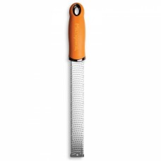 Терка Premium Classic для цедры и сыра, нерж.сталь, ручка пластиковая, цвет оранжевый
